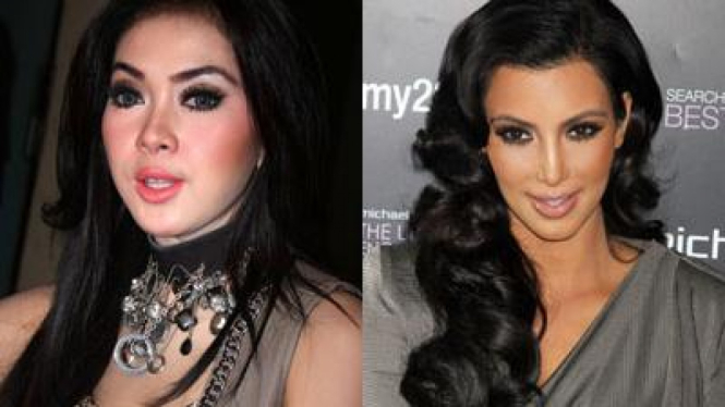Mata Kim Kardashian dan Syahrini