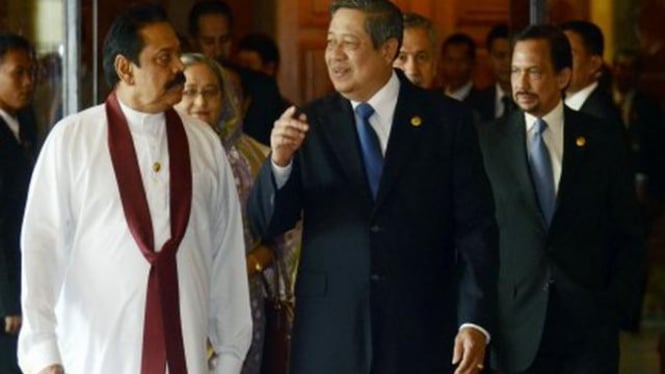 Presiden Yudhoyono dan para pemimpin peserta Bali Democracy Forum 