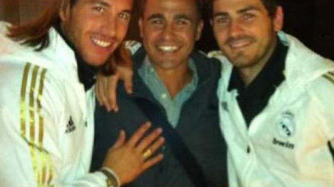 Sergio Ramos (kiri), Fabio Cannavaro, Iker Casillas