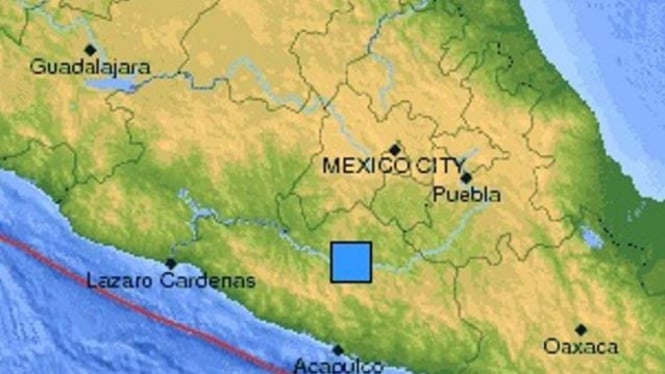 Peta Gempa Meksiko