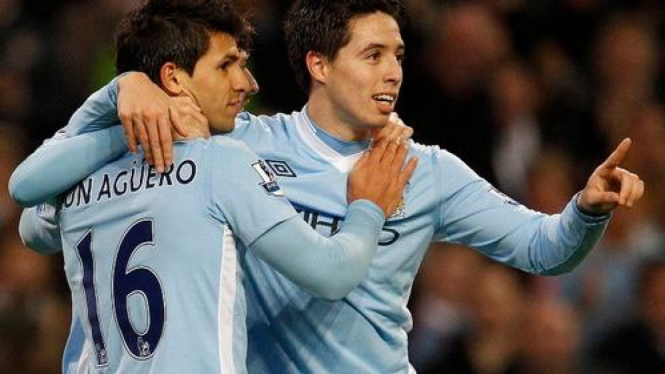 Samir Nasri dan Sergio Aguero