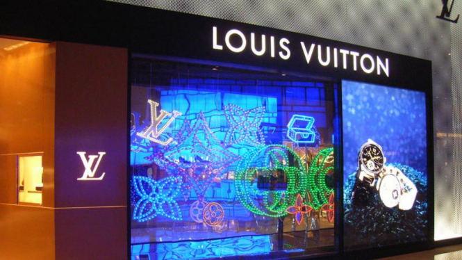 Ilustrasi butik Louis Vuitton 