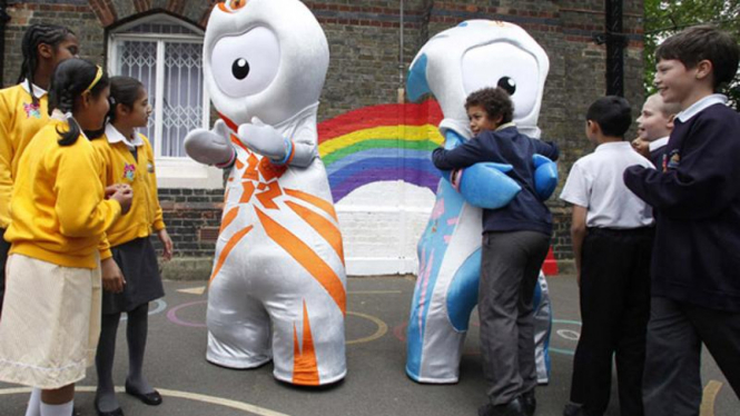 maskot resmi Olimpiade 2012 di Inggris