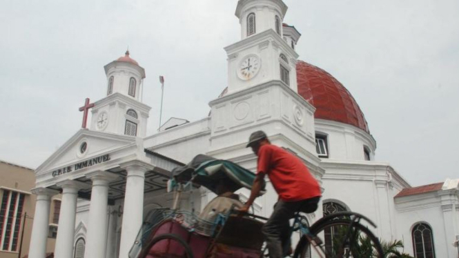 GPIB Immanuel atau Gereja Blenduk di Kota Lama Semarang