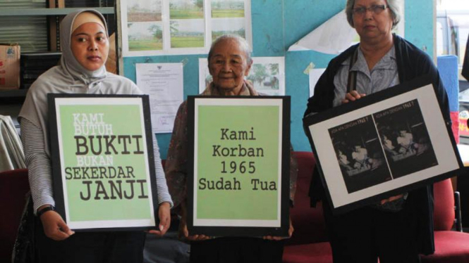 Korban Kekerasan 1965 Unjuk Rasa di Komnas HAM