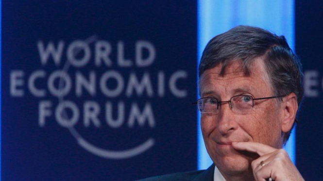 Bill Gates berbicara di Forum Ekonomi Dunia 2012 Davos