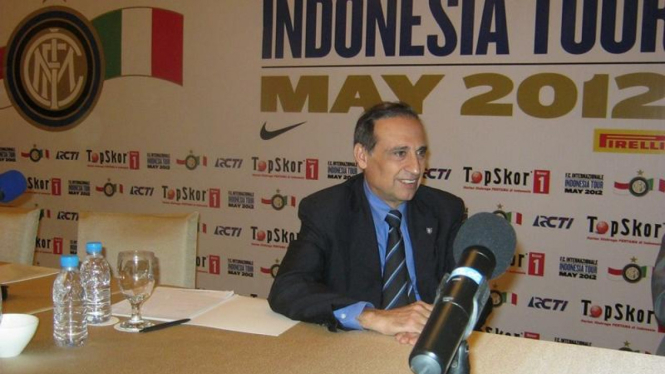 CEO Inter Milan, Ernesto Paolilo saat konferensi pers di Jakarta