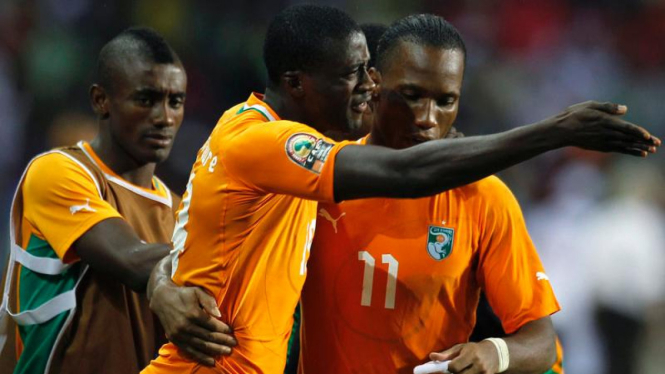 Pemain Pantai Gading Tertunduk Setelah Kalah di Final Piala Afrika