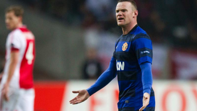 Pemain Manchester United Wayne Rooney