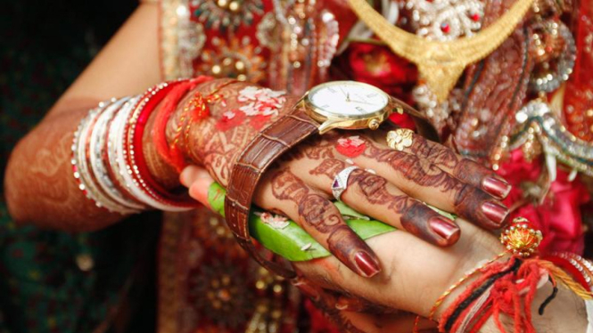 Pasangan India menikah (foto ilustrasi).
