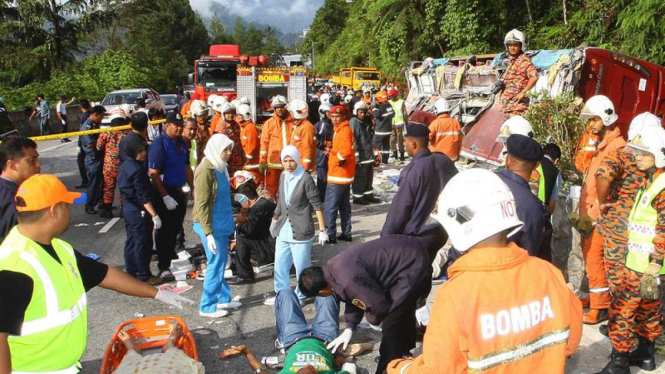 Kecelakaan bus di Malaysia