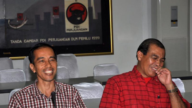 Jokowi dan Nono Sampono saat uji kelayakan di PDIP