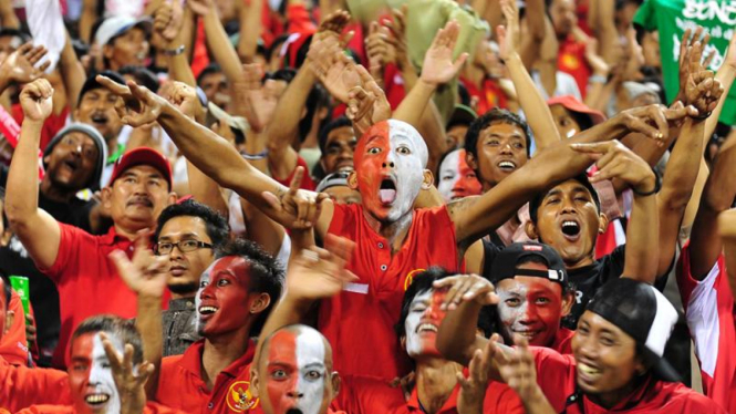 Laga final Hassanal Bolkiah Trophy Indonesia vs Brunei Darussalam
