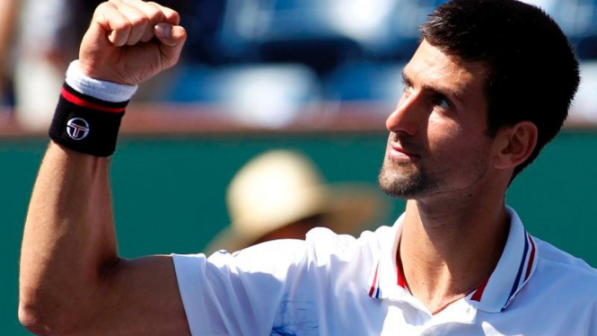 Novak Djokovic setelah mengalahkan Pablo Andujar