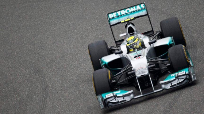 Pembalap Mercedes. Nico Rosberg, di GP China Shanghai