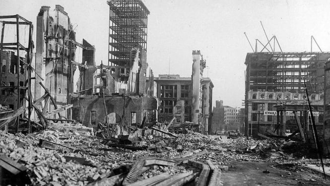 San Fransisco hancur akibat gempa pada 18 April 1906