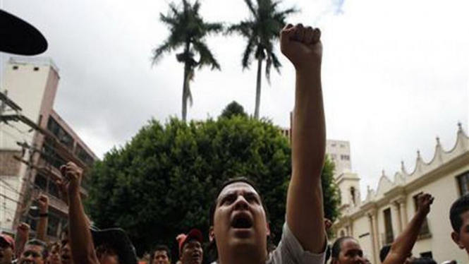 Demonstrasi rakyat Honduras di Ibukota Tegucigalpa 