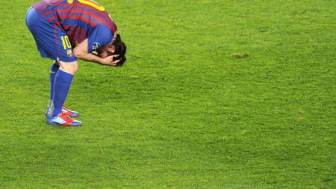Lionel Messi saat melawan Chelsea