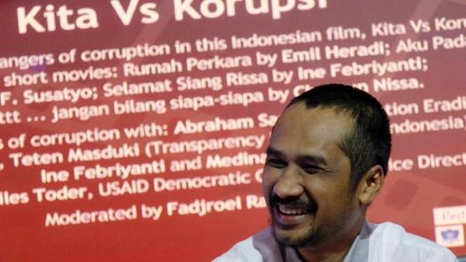 Ketua KPK Abraham Samad Saat Diskusi Film Kita Vs Korupsi