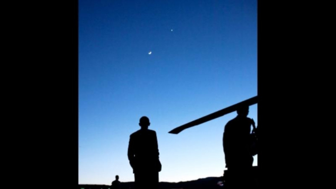 Obama terpana melihat penyatuan Bulan-Venus