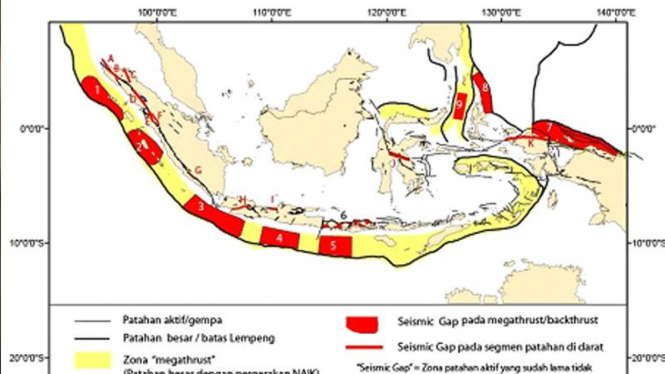 Peta patahan di Indonesia
