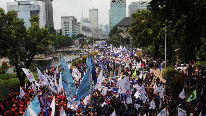 Demo Buruh "May Day" di Jakarta