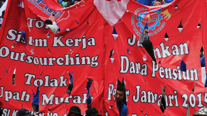 Demo Buruh "May Day" di Jakarta