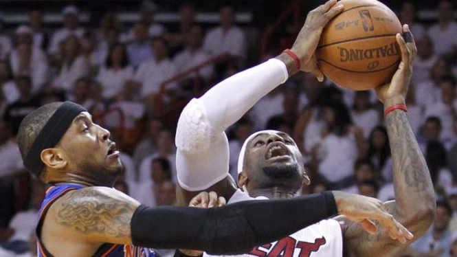 LeBron James (Miami Heat) vs Carmelo Anthony (NY Knicks)