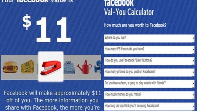Kalkulator Penghitung Nilai Profil Facebook