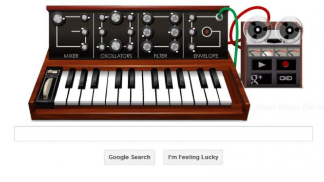 Synthesizer di doodle Google peringati kelahiran Bob Moog 