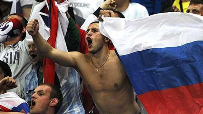 Fans timnas Rusia