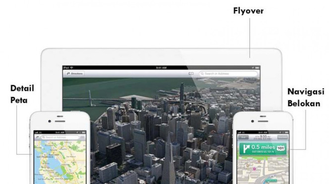 Fitur 3D Maps Apple