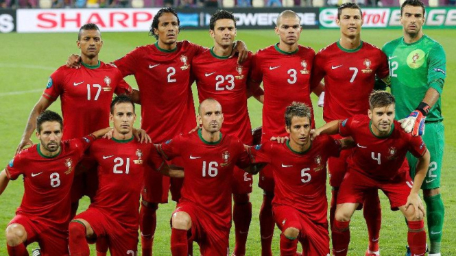 Skuad tim nasional Portugal.