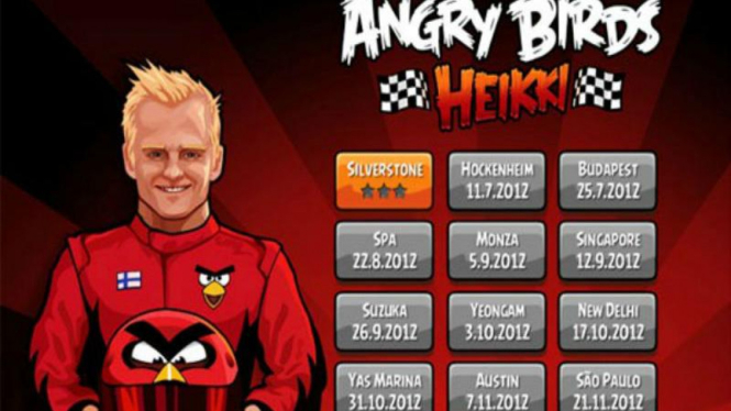 Angry Bird versi Formula 1