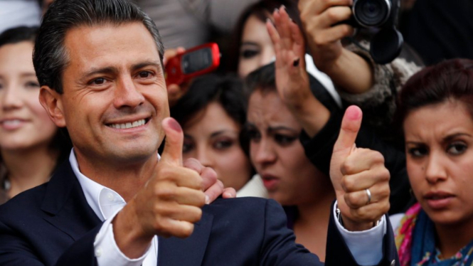 Presiden Meksiko Enrique Pena Nieto. Ia dianggap tak mampu mengatasi perang antar geng narkoba di negaranya.