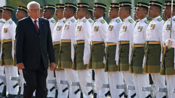 Presiden Ceko Vaclav Klaus saat di Malaysia