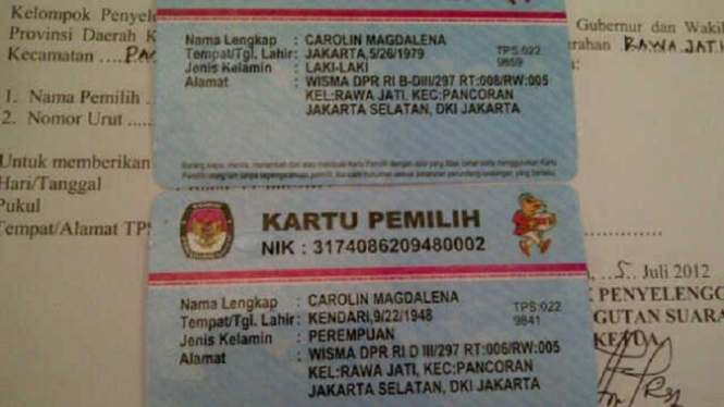 Kartu pemilih ganda DKI Jakarta