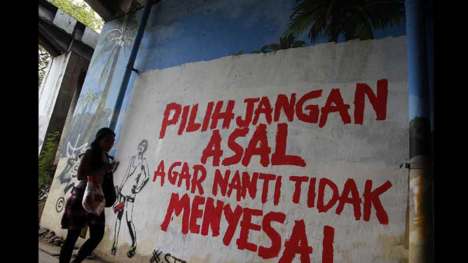 Mural Himbauan Pilkada DKI Jakarta