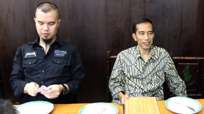 Ahmad Dhani dan Jokowi makan malam bersama