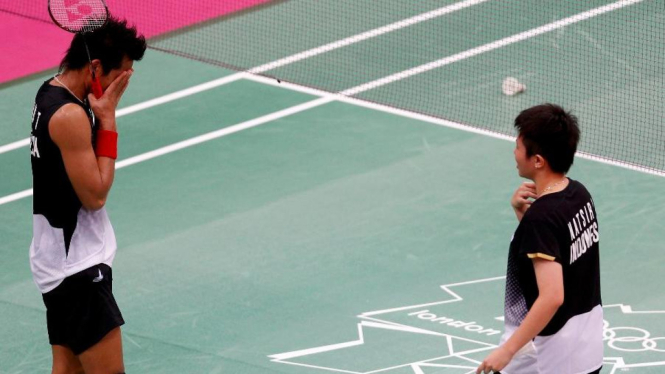 Ganda campuran Indonesia, Tontowi Ahmad (kiri) dan Liliyana Natsir