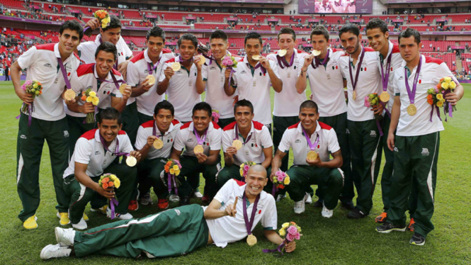 Tim Meksiko bergaya dengan medali emas Olimpiade