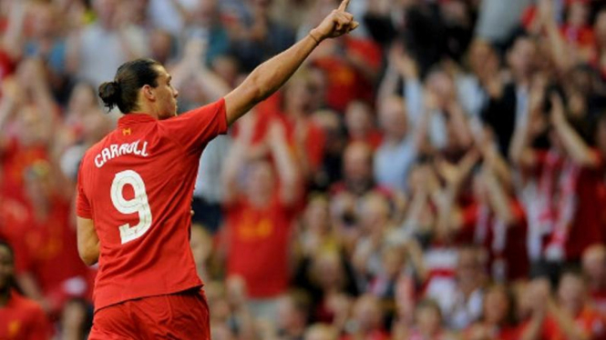 Andy Carroll saat masih berkostum Liverpool.