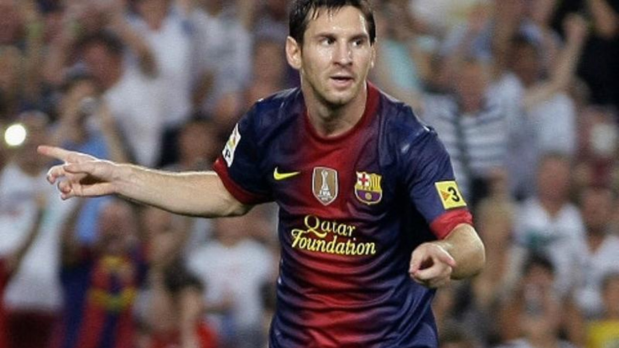 Foto Lionel Messi Mulai Latihan Menendang Bola