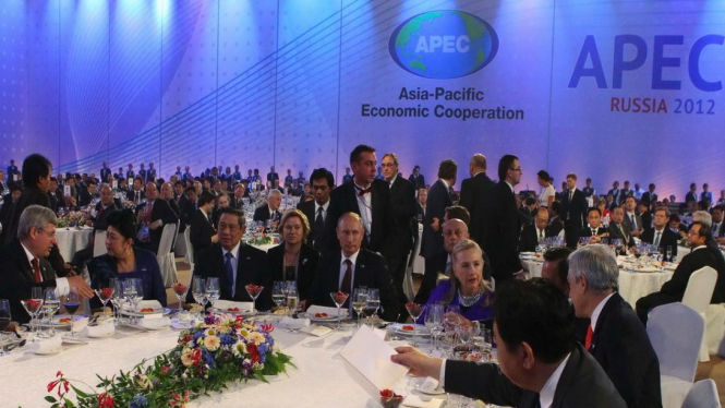 Presiden Yudhoyono dalam jamuan di KTT APEC 2012