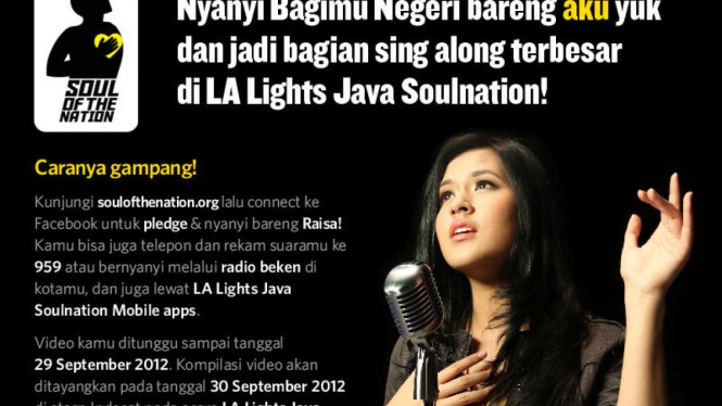 Raisa di Nyanyi Bagimu Negeri di LA Lights Java Soulnation