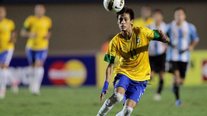 Neymar saat melawan Argentina