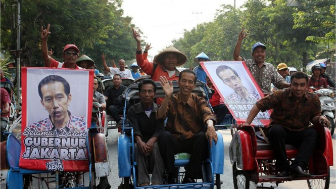 Jokowi diarak warga Solo