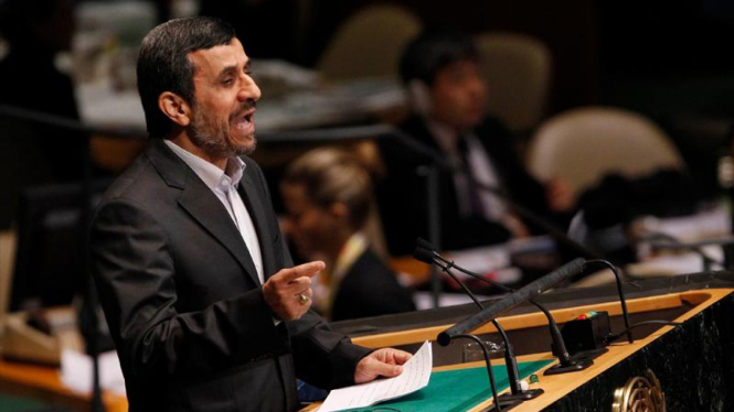 Presiden Iran Mahmoud Ahmadinejad di PBB