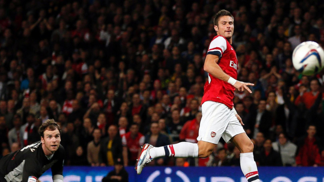 Oliver Giroud cetak gol perdana untuk Arsenal