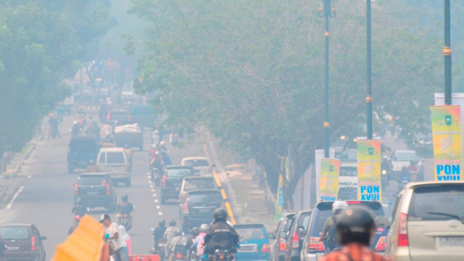 kabut asap di Riau